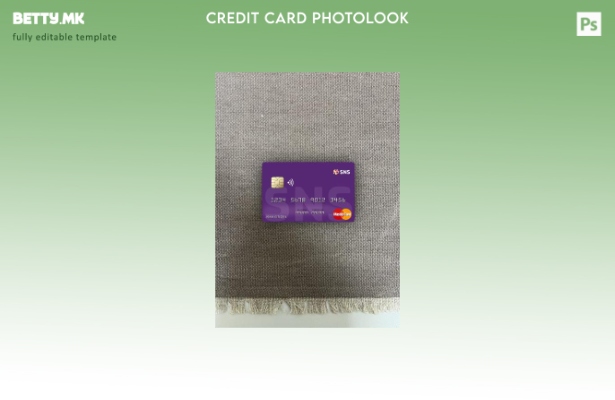 Модерен стил, шаблон преден шаблон за мастер картички со фото изглед на SNS Bank